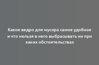 Какое ведро для мусора самое удобное и что нельзя в него выбрасывать ни при каких обстоятельствах