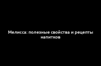 Мелисса: полезные свойства и рецепты напитков