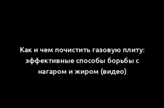 Как и чем почистить газовую плиту: эффективные способы борьбы с нагаром и жиром (видео)